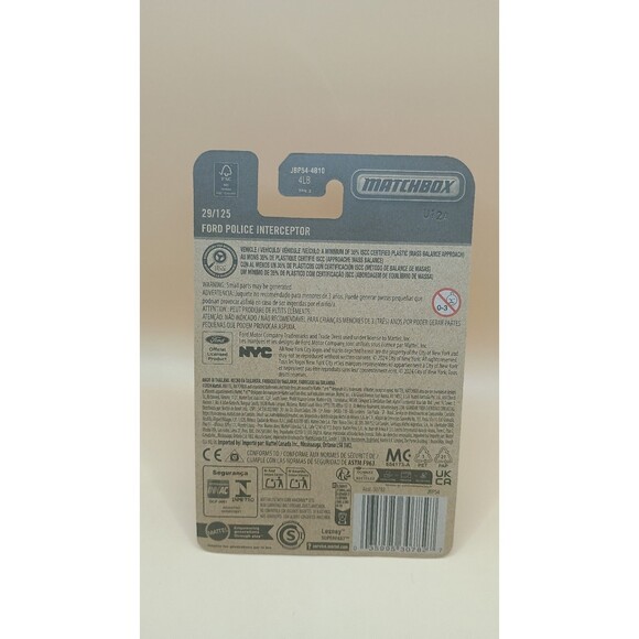 2025 Matchbox #29 Ford Police Interceptor YELLOW | NYC TAXI | FSC - Picture 6 of 6